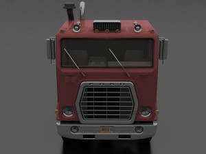 w-9000 semi truck 1974 3D Модель
