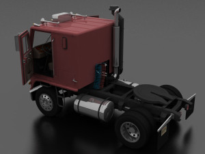 w-9000 semi truck 1974 3D Модель