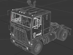 w-9000 semi truck 1974 3D Model