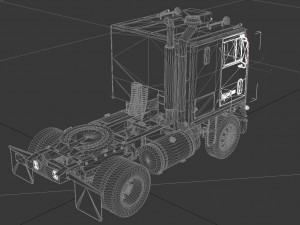 w-9000 semi truck 1974 3D Модель