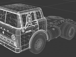 c-series c-600 semi truck 1957 3D Model