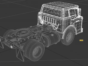 c-series c-600 semi truck 1957 3D Model