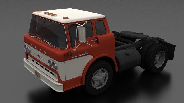 c-series c-800 semi truck 1958 3D Model .c4d .max .obj .3ds .fbx .stl .blend 