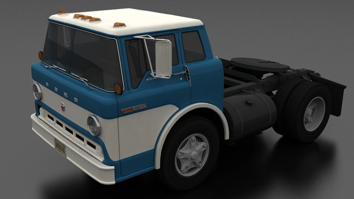 c-series c-800 semi truck 1970 3D Model .c4d .max .obj .3ds .fbx .stl .blend 