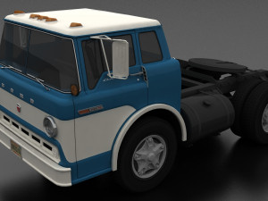 c-series c-800 semi truck 1970 3D Model