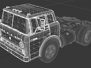 c-series c-800 semi truck 1970 3D Model