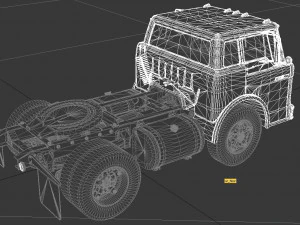 c-series c-800 semi truck 1970 3D Model
