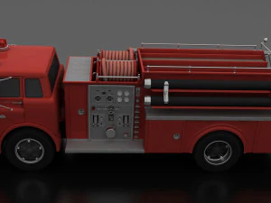 c-series c-800 firetruck unmarked 1958 3D Model