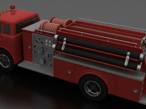 c-series c-800 firetruck unmarked 1958 3D Model