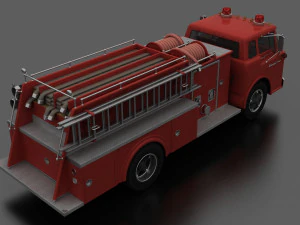 c-series c-800 firetruck unmarked 1958 3D Model