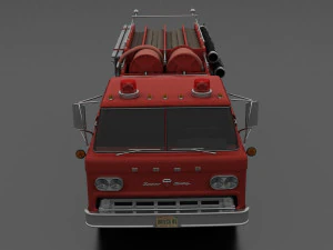 c-series c-800 firetruck unmarked 1958 3D Model