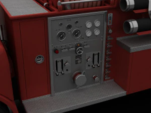 c-series c-800 firetruck unmarked 1958 3D Model