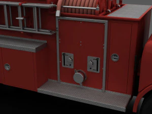 c-series c-800 firetruck unmarked 1958 3D Model