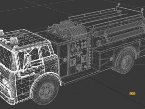 c-series c-800 firetruck unmarked 1958 3D Model