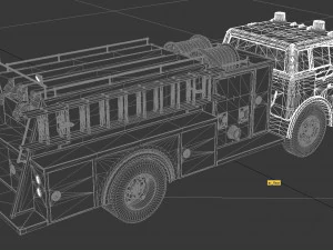 c-series c-800 firetruck unmarked 1958 3D Model