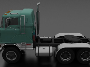 h-series hdt-950 semi truck sleeper cab 1961 Modelo 3D