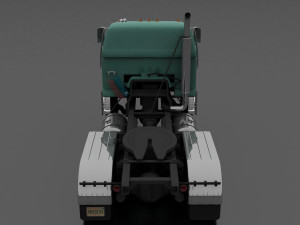 h-series hdt-950 semi truck sleeper cab 1961 Modelo 3D