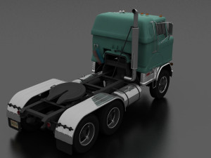 h-series hdt-950 semi truck sleeper cab 1961 Modelo 3D