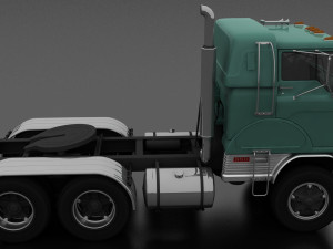 h-series hdt-950 semi truck sleeper cab 1961 Modelo 3D