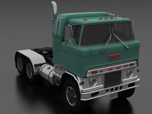 h-series hdt-950 semi truck sleeper cab 1961 Modelo 3D