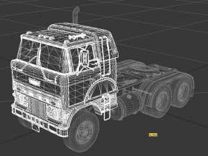h-series hdt-950 semi truck sleeper cab 1961 3D Model