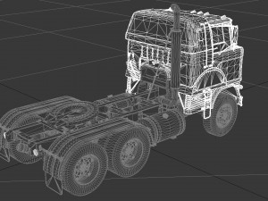 h-series hdt-950 semi truck sleeper cab 1961 Modelo 3D
