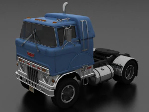 h-시리즈 hd-950 세미 트럭 슬리퍼 캡 1961 3D 모델