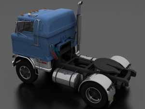 h-series hd-950 semi truck sleeper cab 1961 3D 모델