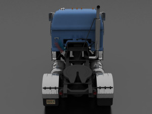 h-series hd-950 semi truck sleeper cab 1961 3D 모델