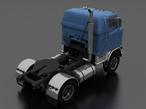 h-series hd-950 semi truck sleeper cab 1961 3D 모델