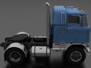 h-series hd-950 semi truck sleeper cab 1961 3D 모델
