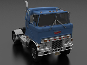 h-series hd-950 semi truck sleeper cab 1961 3D 모델