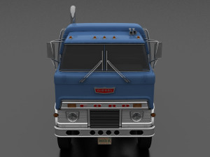 h-series hd-950 semi truck sleeper cab 1961 3D 모델