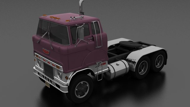 h series hdt 950 semi truck day cab 1961 3D in 3DExport