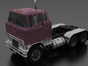 Semirimorchio serie h hdt-950 con cabina corta del 1961 Modello 3D