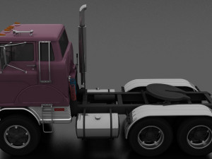 h-series hdt-950 semi truck day cab 1961 3D 모델