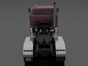 h-series hdt-950 semi truck day cab 1961 3D 모델