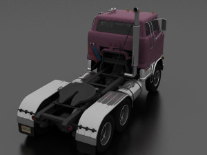 h-series hdt-950 semi truck day cab 1961 3D 모델