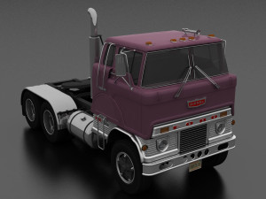 h-series hdt-950 semi truck day cab 1961 3D 모델