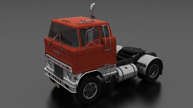 h-series hd-950 semi truck day cab 1961 3D Modell .c4d .max .obj .3ds .fbx .stl .blend 