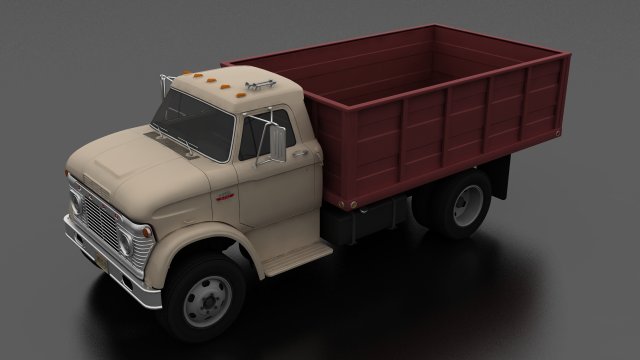 n-series n-600 grain truck 1966 Modelo 3D .c4d .max .obj .3ds .fbx .stl .blend 