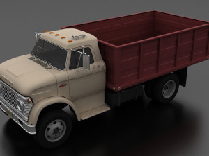 n-series n-600 grain truck 1966 3D Model