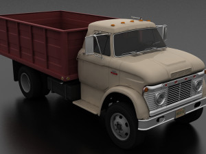 n-series n-600 grain truck 1966 Modelo 3D