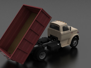 n-series n-600 grain truck 1966 Modelo 3D