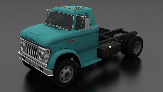 n-series n-600 truck chassis 1966 Model 3D .c4d .max .obj .3ds .fbx .stl .blend 