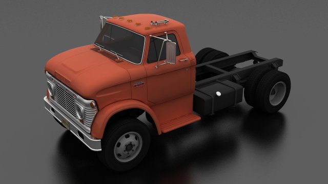 n-series n-600 truck chassis 1963 Modelo 3D .c4d .max .obj .3ds .fbx .stl .blend 