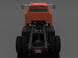 n-series n-600 truck chassis 1963 Modelo 3D