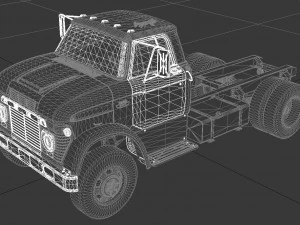 n-series n-600 truck chassis 1963 3D Model