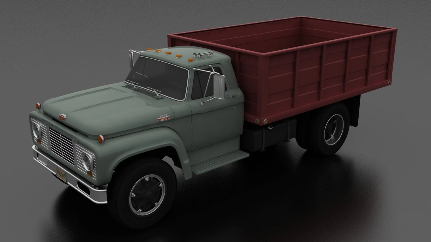 f-series f-800 grain truck 1964 3D Model .c4d .max .obj .3ds .fbx .stl .blend