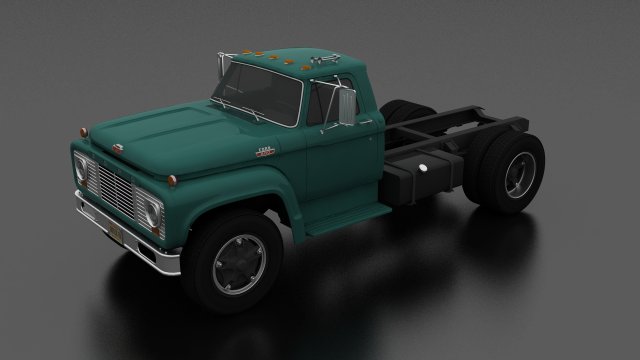 f-series f-800 truck chassis 1964 3D Модель .c4d .max .obj .3ds .fbx .stl .blend 
